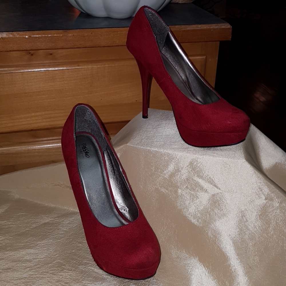 Red Suede Heels